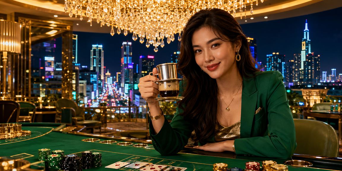 Người chơi bài baccarat thư giãn bên cà phê tại TP Hồ Chí Minh
