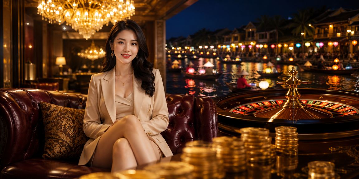 Người chơi trước bàn roulette trong không gian cổ kính tại Hội An Việt Nam