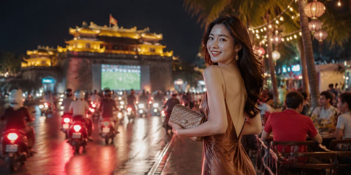 Người chơi đăng ký tài khoản casino tại Huế dưới ánh đèn neon